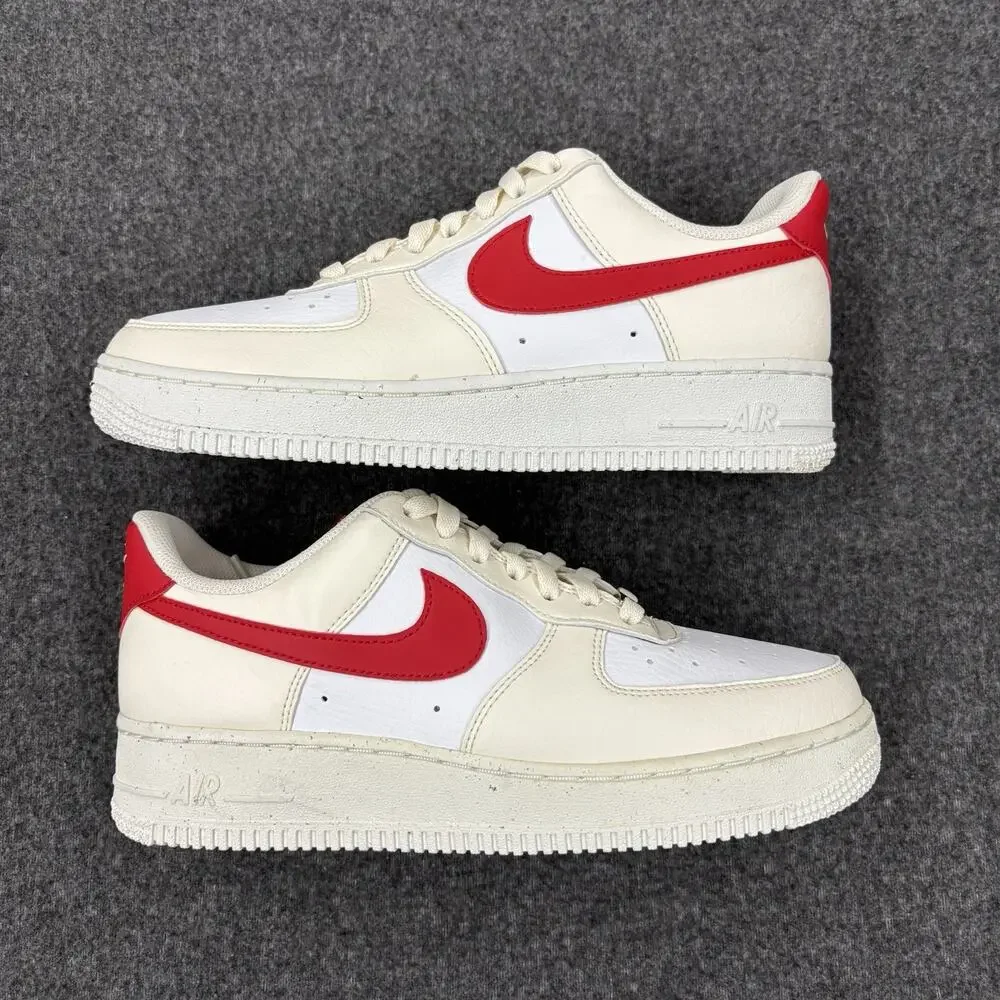 Nike Air Force 1 Low '07 Womens size 8.5 Next Nature Pale Ivory Red